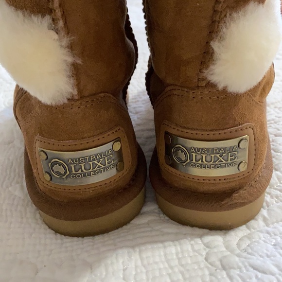 Australia Luxe Collective Nordic Shearling Short Boot Chestnut 7 7.5 38 - Picture 11 of 15